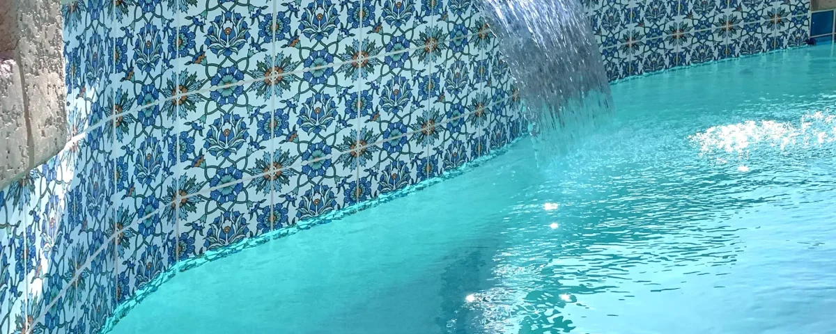 6x6 inch decorative porcelain waterline pool tiles