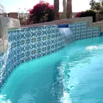 6x6 inch decorative porcelain waterline pool tiles