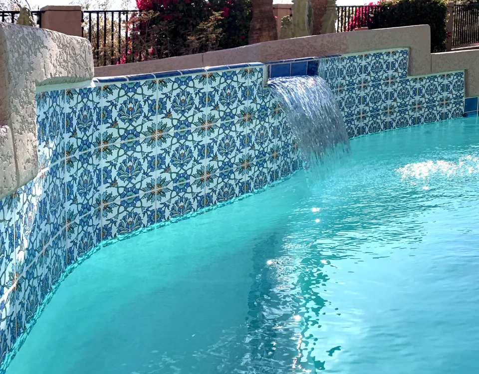 6x6 inch decorative porcelain waterline pool tiles