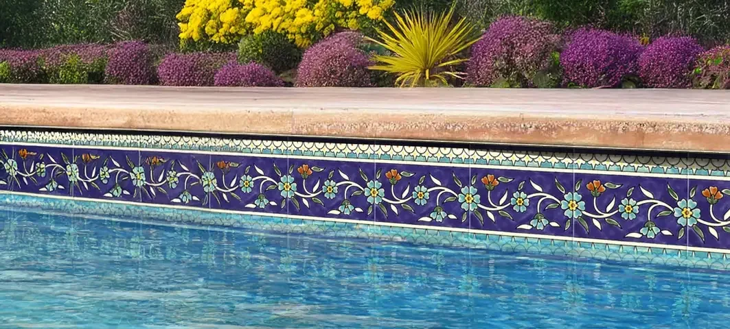 Mediterrenean style pool tiles