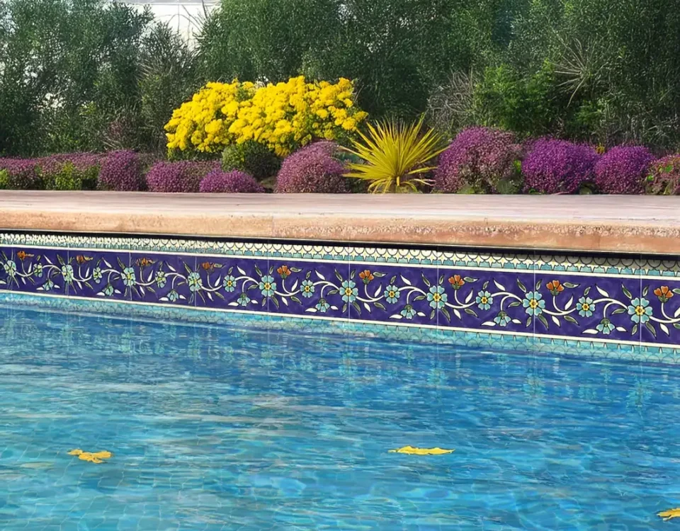Mediterrenean style pool tiles