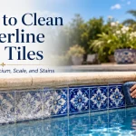 How to clean waterline pool tiles